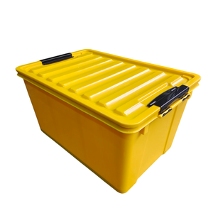 QS Industrial Storage Nestable Moving Tote Plastic Crate With Lids