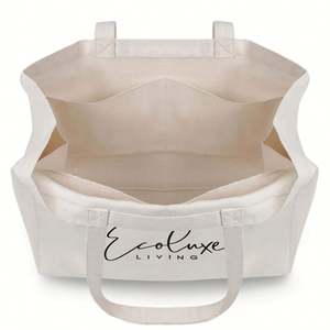 Sac fourre-tout élégant et écologique en toile pour femme, personnalisable avec logo, idéal pour la plage, faible MOQ pour la vente en gros, amusant et pratique - Product Image 6