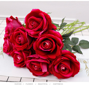 Factory Direct Sales <strong>Best</strong> Selling <strong>Artificial</strong> Rose Flower China Silk Wedding Decoration Flower <strong>Artificial</strong> Bouquet - Product Image 1