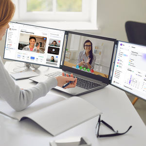 Moniteur portable double LED de 14 pouces de qualité industrielle avec interface Type-C pour solutions de bureau à distance, 100 % compatible avec la gamme de couleurs RVB - Product Image 5