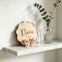 Cartes de jalons de développement pour nouveau-nés de 15 cm, gravure peinte, annonces de naissance, décoration de chambre de bébé, cadeau de naissance, tableau de lettres avec ruban