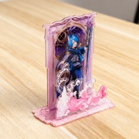 Support de présentation en acrylique, support pour photos souvenirs, image numérique holographique, époxy transparent, promotionnel, vente en gros, personnalisé