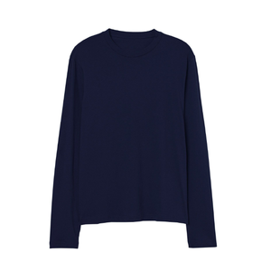 Pull uni à col rond de haute qualité T-Shirt tricoté pour hommes à la mode décontracté à manches longues grande taille grande taille T-shirts pour hommes - Product Image 6