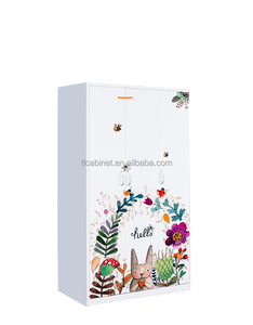 <span class=keywords><strong>Armario</strong></span> de metal para niños, <span class=keywords><strong>armario</strong></span> de almacenamiento de ropa de 3 puertas para bebés, <span class=keywords><strong>armario</strong></span> de acero para vestuarios, imagen personalizada - Product Image 2