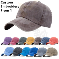 Ttb 3D Bandera americana Bordado Camo Gorra de béisbol Desgastado Roto Lavado Algodón Vintage Denim Desgastado Sombreros de papá sin estructura desgastados