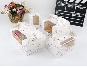 Caja de papel transparente para llevar pasteles, caja de PVC para Postres, embalaje de dulces, comida, venta al por mayor - Product Image 4