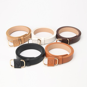 <span class=keywords><strong>Ceinture</strong></span> fine décontractée pour <span class=keywords><strong>femme</strong></span> en cuir PU couleur unie avec <span class=keywords><strong>boucle</strong></span> en alliage, <span class=keywords><strong>sans</strong></span> trous - Product Image 1