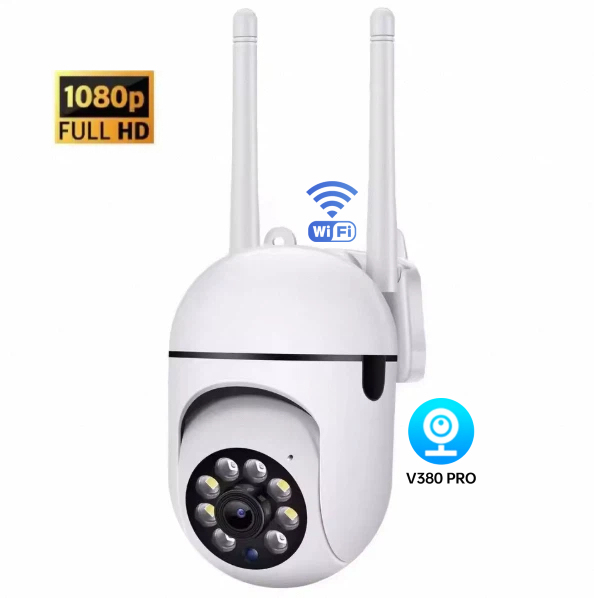 1080P CMOS Network Security Camera Motion Detection Night Vision Two-Way Audio IP65 Waterproof SD Card Storage 1 Year Warranty