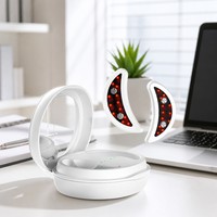 Mini appareil de beauté pour les yeux à lumière rouge pour hommes et femmes, coussinets anti-fatigue oculaire avec étui de rangement, portable pour les voyages et le bureau