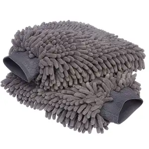 High Quality Microfiber Waterproof Car Wash Mitt Chenille Towel Material for Car Wasing
