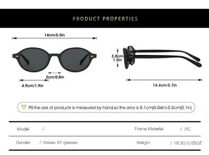 New Small Plastic Oval Sun Glasses UV protection Retro Luxury Women Sunglasses New Design Designer Sun Glasses - Product Image 6