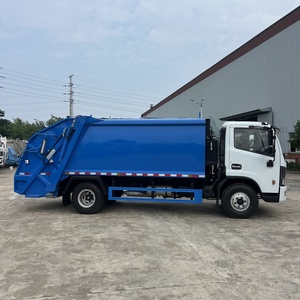 Dongfeng รถบรรทุกอัดขยะดีเซล4x2กำหนดเองได้ความจุ7 CBM 240L 660ลิตรสีฟ้า - Product Image 2