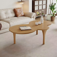 Table basse portable NKAHS en bois massif, écologique et minimaliste, avec montage facile, design moderne pour petit salon