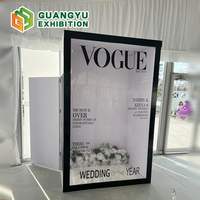 Accessoires de décoration pour photomaton : Boîte magazine en PVC, style Vogue, pour salons professionnels, mariages, fêtes et événements, servant également de toile de fond.