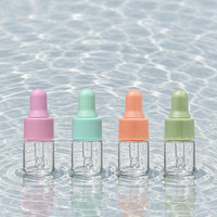 Flacon compte-gouttes en verre coloré, flacons compte-gouttes transparents vides pour sérum, huile essentielle, échantillons cosmétiques, emballage en gros
