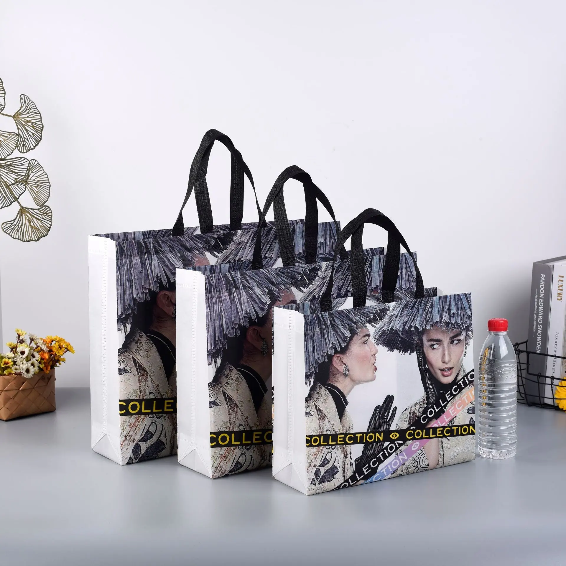 Sẵn Sàng Để Vận Chuyển PP Không Dệt Túi Đóng Gói Túi Với Lamination Shopping Bags