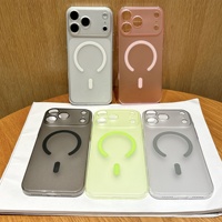 Funda Simple Translúcida Ultrafina para Teléfono, Compatible con iPhone 17, 16 Pro Max, 15, 14, 13, 12, Colorida, Magnética, con Carga Inalámbrica
