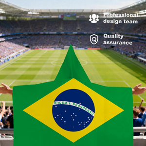 Capa con Capucha de la Bandera de Brasil, 3x5 Pies, Poliéster 100D, Bandera <span class=keywords><strong>Verde</strong></span> y Amarilla de Brasil para Disfraces de Aficionados al Fútbol y Carnaval - Product Image 5
