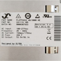 Module redresseur de puissance de télécommunication à haute efficacité 48V 3000W Eltek Flatpack2 48/3000 il n ° de pièce 241119.105