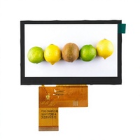 Standard 4,3-Zoll-IPS-TFT-LCD-Displaymodul mit 800x480 Auflösung, ST7262-Controller, RGB-40-Pin-Schnittstelle, optionales Touchpanel – OEM