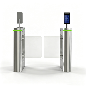 Torniquete de Acero Inoxidable con Reconocimiento Facial RFID, Antipinzamiento, Control de Acceso Bidireccional, Barrera de Seguridad IP54, Motor sin Escobillas - Product Image 1
