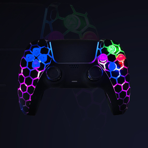 Pour PS5 LED clignotant Moded contrôleur ABS Installation facile Refit accessoires décoratif coque avant arrière boîtier arrière - Product Image 5