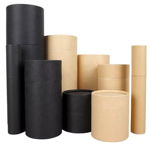 Customized carton box empty paper tube bottle protection kraft paper cylinder supplier