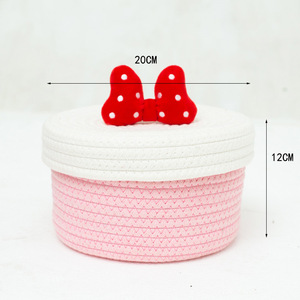 Factory Hot Sale <b>Storage</b> <b>Baskets</b> Woven Cotton Rope <b>Basket</b> Organizing Home Decoration - Product Image 3