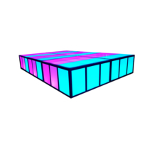 Piste de danse portable DMX RVB colorée 1x1m pour mariages et événements, avec contrôle sonore et indice IP33, CRI 90