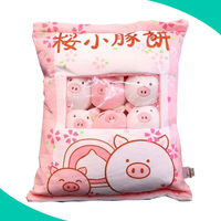 Un sac de 4 pièces/8 pièces de jouets en peluche sucrés, simulation de collation, coussin décoratif, lapin Sakura kawaii, jouet créatif pour enfants/bébés