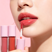 Emballage de tube de brillant à lèvres de haute qualité vegan clair rose nude brillant à lèvres de marque privée