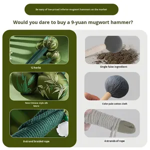 Martillo de masaje de moxibustión de Artemisia salvaje para la salud, palo de golpeteo para hombros, golpeteo de los ocho meridianos, golpeteo cervical, Henan Nanyang - Product Image 2