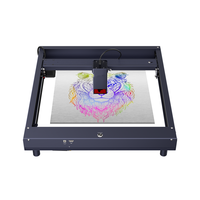 Mesin ukir Laser Mini perlindungan keselamatan, mesin ukir Laser untuk botol kayu kulit kaca daun 300mm x 300mm