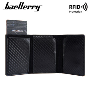 Baellerry Men's Card Holder RFID Protection Magnetic Pop Out Credit Card <b>Case</b> Black Summer 2024 - Product Image 4