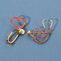 Nouvelles Broches Épingles en Émail de Créateur, en Gros, Motif Cœur Coloré, Thème Médecin, Hôpital, Infirmière, Stéthoscope, Dessin Animé, Bon Marché, 2025