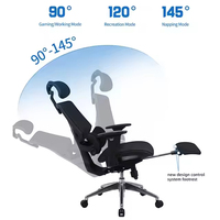 Chaise de bureau pivotante réglable en métal Anji Five Star, chaise de gaming en maille, chaise de direction moderne, mécanisme d'inclinaison ergonomique, pour bureau à domicile