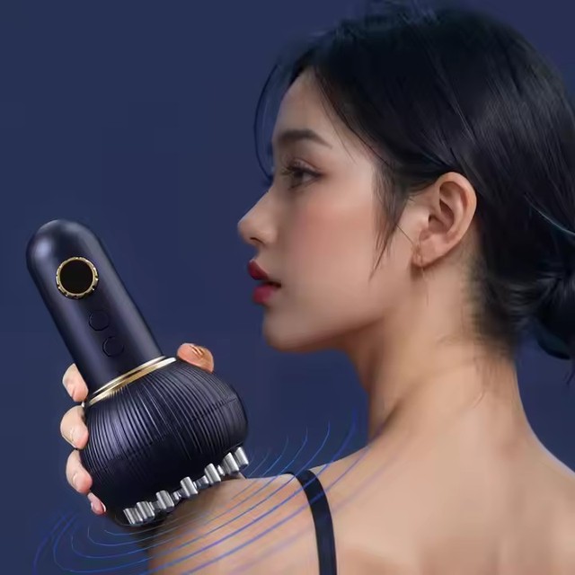 Electric Scraping Instrument Health Scraper Sucking Negative Pressure Heating Cupping Instrument Meridian Brush Heated Gua Sha