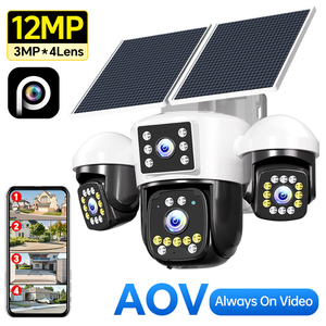 12MP Hieasy ソーラー式ワイヤレス4G WiFiカメラ PTZカメラ 4K屋外セキュリティ 4G SIMカード対応 ソーラーCCTVカメラ - Product Image 1
