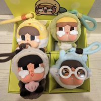 Оригинальный аутентичный POPMART Tears Flow Sea Series: Стеклянная плюшевая сумка для наушников, брелок-игрушка в тематике животных, 10 см, CN, для детей 5-7 лет