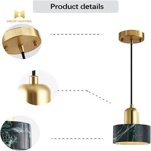 Hot Sale Marmor Metall Kronleuchter Restaurant Bar Single Head Golden Light Luxus Kronleuchter - Product Image 4