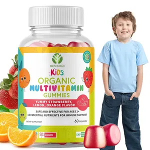 Logo murah kustom multivitamin gummies vitamin gummy untuk kesehatan anak-anak untuk anak