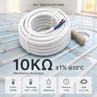 Sonde de température GAIMC NTC pour chauffage au sol 10K 3435/3950 ±1% IP68 étanche