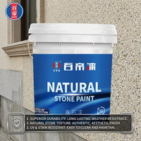 Peinture Murale Extérieure Effet Pierre Naturelle à Base d'Eau, Texture Granit, Imperméable et Anti-Décoloration pour Villas et Bâtiments