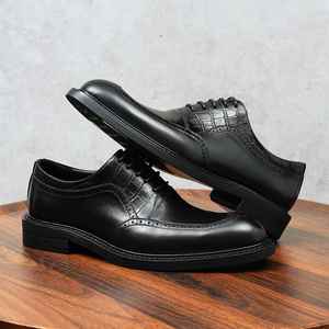 Chaussures de soirée modernes de haute qualité à bout rond en cuir de vache véritable, fabriquées à la main, à lacets, pour femmes, saison automne - Product Image 5