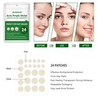 Patchs hydrocolloïdes pour l'acné, autocollants pour les imperfections du visage et de la peau, respirants, imperméables, doux, non irritants, 24/36 pièces