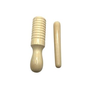 Tubo de sonido único de madera para percusión Orff, tubo de sonido único ranurado, tubo de sonido único roscado para educación musical y actuaciones - Product Image 1