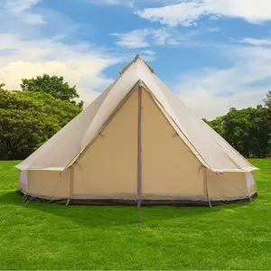 핫-잘 팔리는 Luxury Glamping Heavy Duty 야외 면 Canvas 벨 텐트