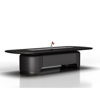 Ensemble de mobilier de bureau contemporain, table de réunion rectangulaire simple pour cadres, longue table de conférence