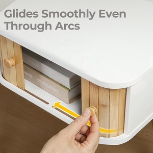 Table de chevet flottante maison meubles de chambre à coucher <span class=keywords><strong>lit</strong></span> en bois tenture latérale murale table de nuit Tables de chevet - Product Image 4