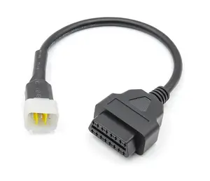 16 Pin OBD 2 OBD2 Nữ Đến 6 Pin Adapter Cable Đối Với DELPHI Xe Máy